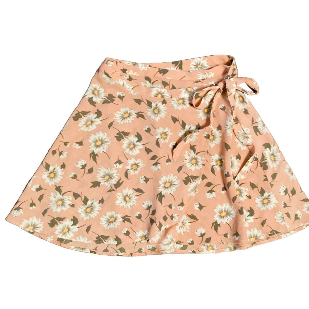 Show Me Your MuMu Twirl Wrap Skirt in Peach
